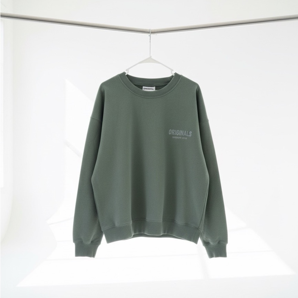 Urban Originals Men's Crewneck Sweater - Forest Green